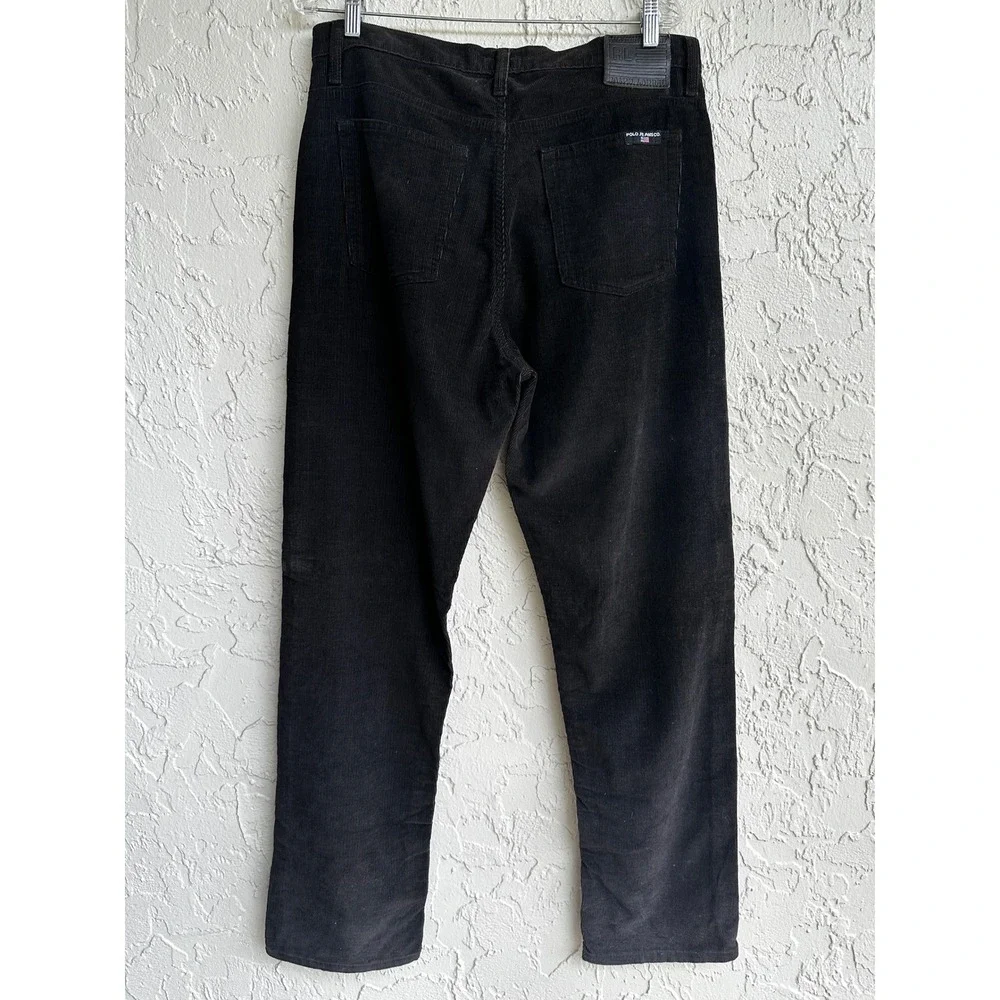 Polo Ralph Lauren Vintage Mens 36x34 Dark Brown Relaxed Corduroy Pants Preppy